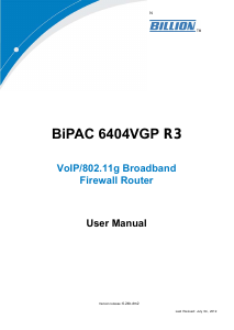 Manual Billion BiPAC 6404VGP R3 Router