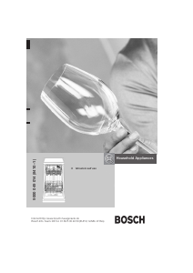 Manuale Bosch SRV33A13 Lavastoviglie