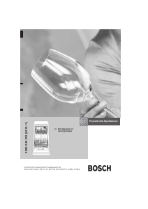 Manual Bosch SRV46A63 Maşină de spălat vase