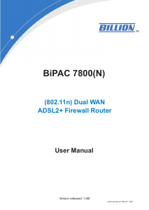 Manual Billion BiPAC 7800(N) Router