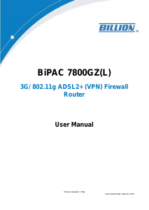 Manual Billion BiPAC 7800GZ(L) Router