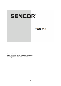 Manual Sencor SWS 215 Stație meteo