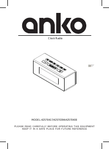 Manual Anko 42570394 Alarm Clock Radio