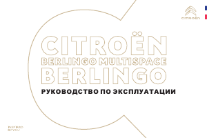 Руководство Citroën Berlingo (2020)