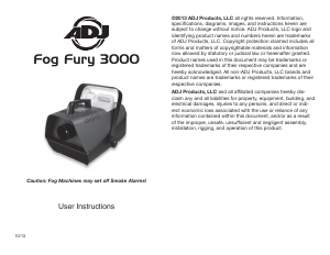 Manual AmericanDJ Fog Fury 3000 Fog Machine