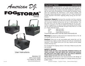 Manual AmericanDJ Fog Storm 1200 Fog Machine
