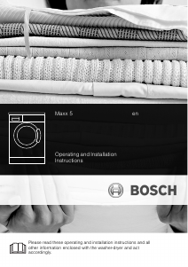 Manual Bosch WVD24520EU Washer-Dryer