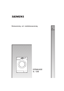 Bruksanvisning Siemens Extraklasse XL 1200 Tvättmaskin