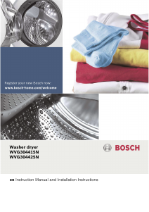 Handleiding Bosch WVG30442SN Was-droog combinatie