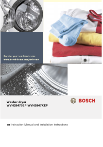 Manual Bosch WVH28470EP Washer-Dryer