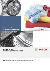 Manual Bosch WVH30547EP Washer-Dryer