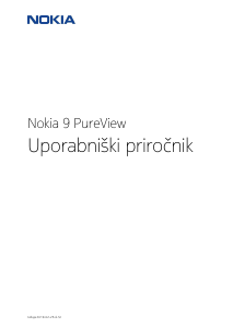 Priročnik Nokia 9 PureView Mobilni telefon