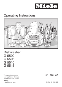Handleiding Miele G 5505 Vaatwasser