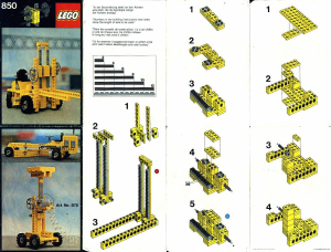 Manual Lego set 850 Technic Empilhadeira