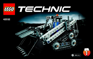 Manual de uso Lego set 42032 Technic Cargadora compacta con orugas