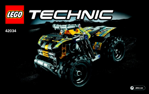 Bruksanvisning Lego set 42034 Technic Fyrhjuling