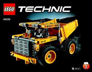 Manual de uso Lego set 42035 Technic Camión de minería