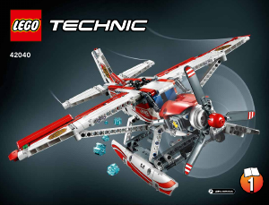 Handleiding Lego set 42040 Technic Brandblusvliegtuig