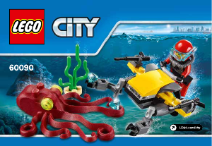 Käyttöohje Lego set 60090 City Syvänmeren sukellusskootteri
