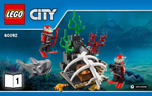 Bruksanvisning Lego set 60092 City Djuphavsubåt