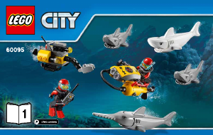 Manual de uso Lego set 60095 City Buque de exploración submarina