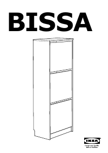 Εγχειρίδιο IKEA BISSA (3 drawers) Ντουλάπι παπουτσιών