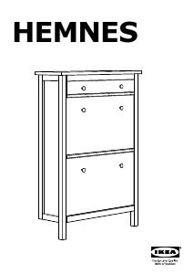 Εγχειρίδιο IKEA HEMNES (2 drawers) Ντουλάπι παπουτσιών