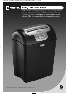 Manual Rexel V60 Paper Shredder