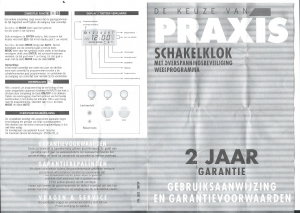 Handleiding Praxis PPL 1602 Schakelklok