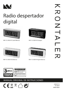 Manual de uso Krontaler 805-12-2020-01 Radiodespertador