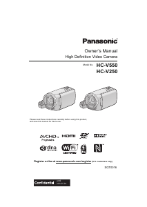 Manual Panasonic HC-V250 Camcorder