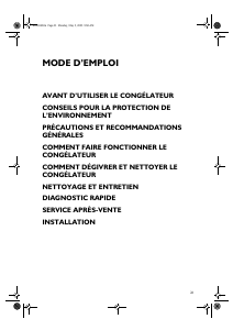 Mode d’emploi Laden CVT 140 Congélateur