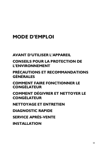 Mode d’emploi Laden CVT 143 AP Congélateur