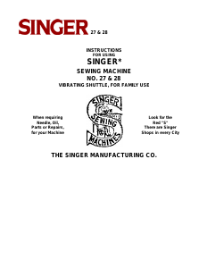 Handleiding Singer 27 Naaimachine