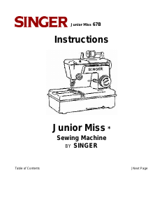 Manual Singer Junior Miss 67B Sewing Machine