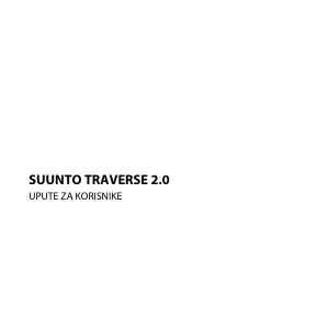 Priručnik Suunto Traverse 2.0 Sportski sat