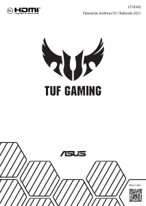Vadovas Asus F15 TUF Gaming Nešiojamasis kompiuteris