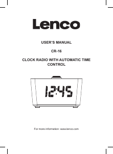 Manual de uso Lenco CR-16 Despertador