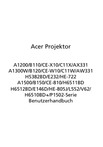 Bedienungsanleitung Acer A1200 Projektor