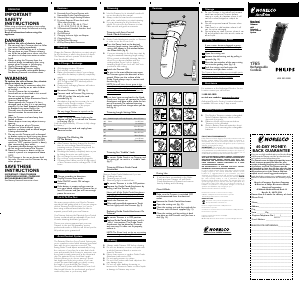 Manual Philips-Norelco T765 Beard Trimmer