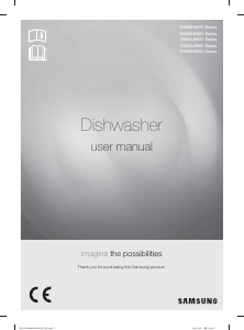 Manual Samsung DW60H9950US Dishwasher