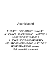 Használati útmutató Acer A1300W Vetítő