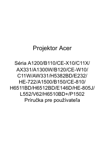 Návod Acer A1300W Projektor