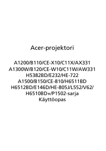 Käyttöohje Acer A1500 Projektori