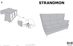 Käyttöohje IKEA STRANDMON Sohva