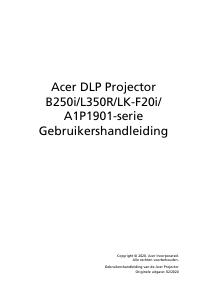 Handleiding Acer B250i Beamer