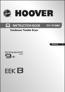 Bedienungsanleitung Hoover DYC 7913 NBX Trockner