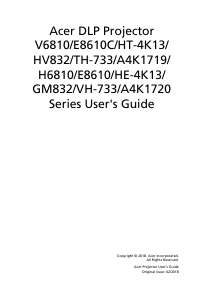 Handleiding Acer GM832 Beamer