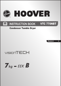 Bedienungsanleitung Hoover VTC 770 NBT Trockner