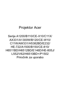 Priročnik Acer H5382BD Projektor